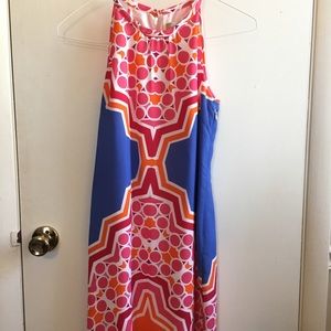 Geometric pattern shift dress